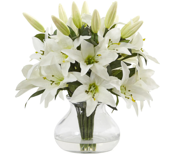 White lilies by mission viejo florist and flower delivery Bloom Parlor